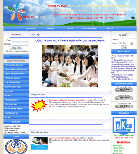 Thiết kế web giá rẻ -giáo dục - MS051